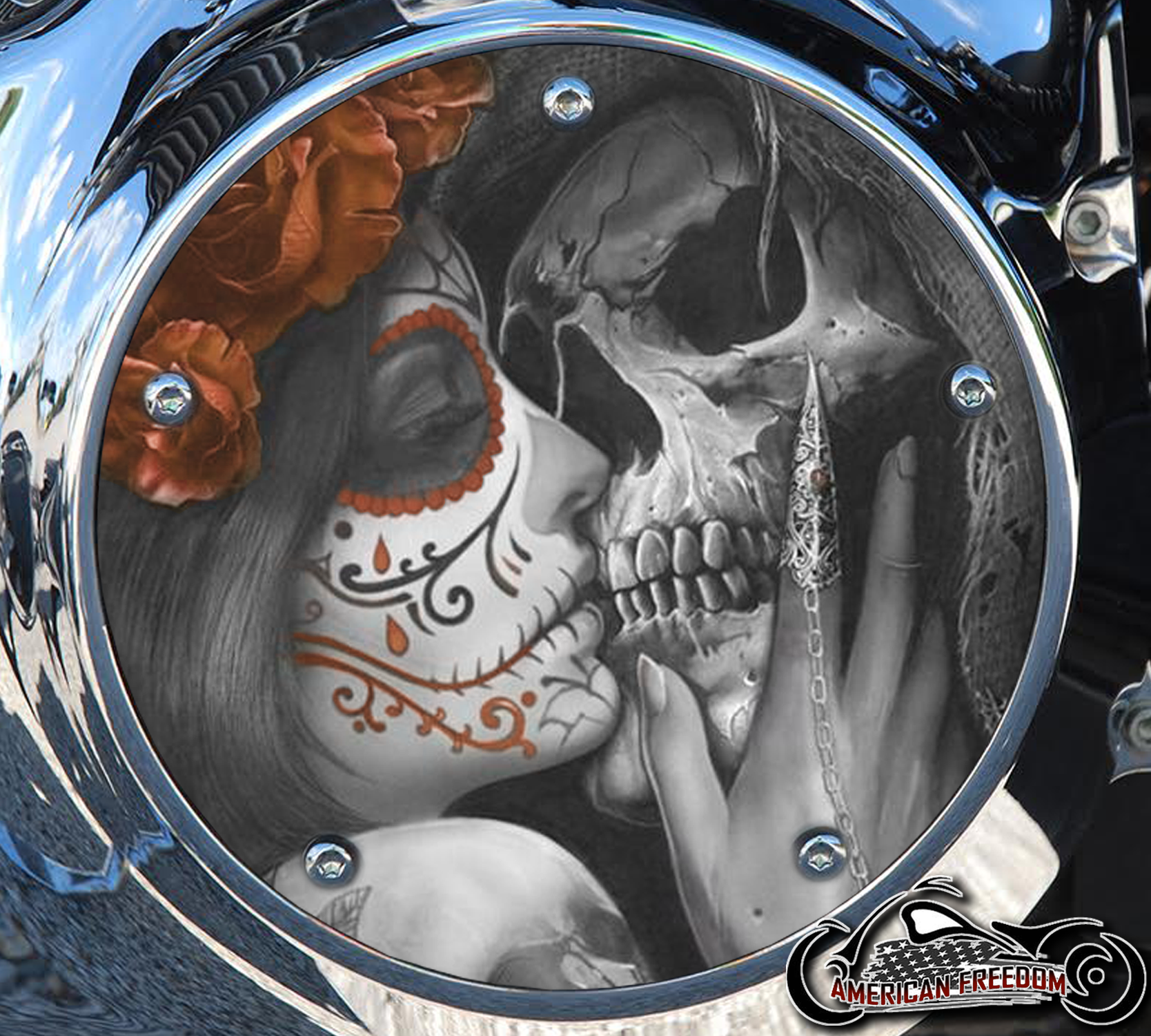 Custom Derby Cover - Death Kiss Orange